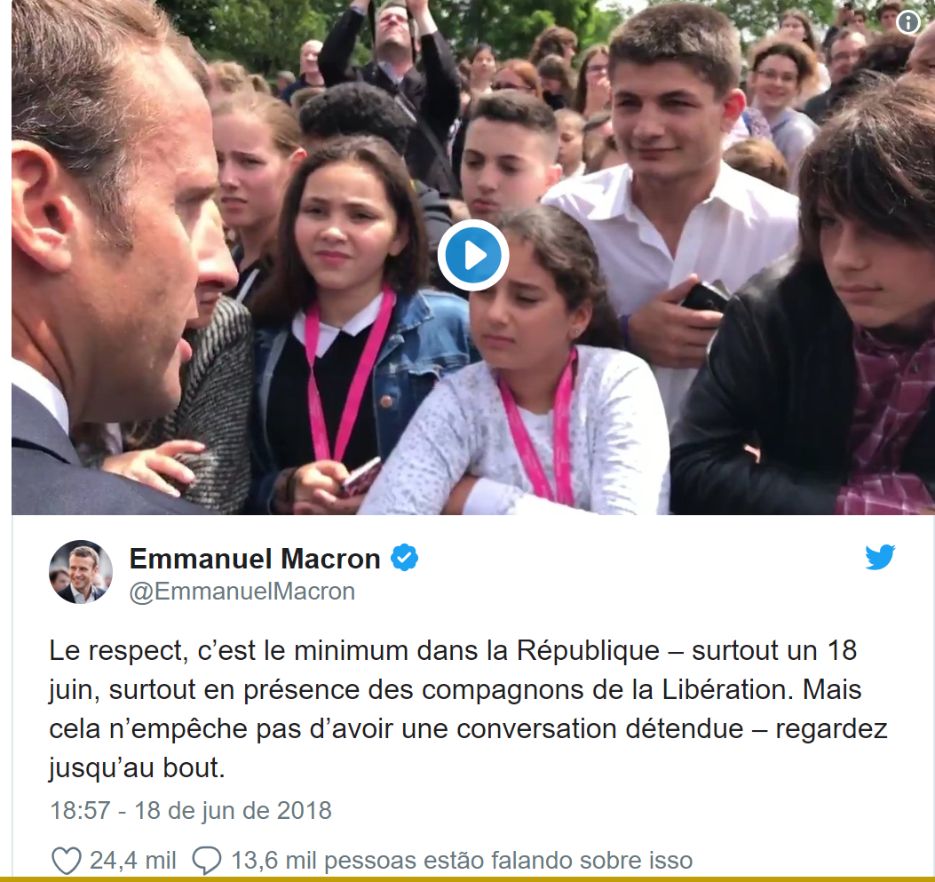"Tá-se bem Manu?" O sermão de Macron macron